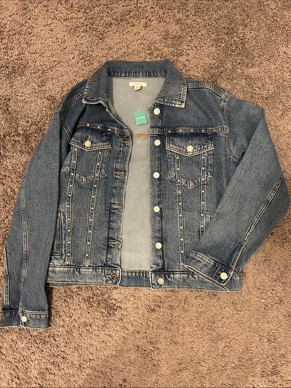 Maurices Blue Women’s Denim Jacket with Button Front